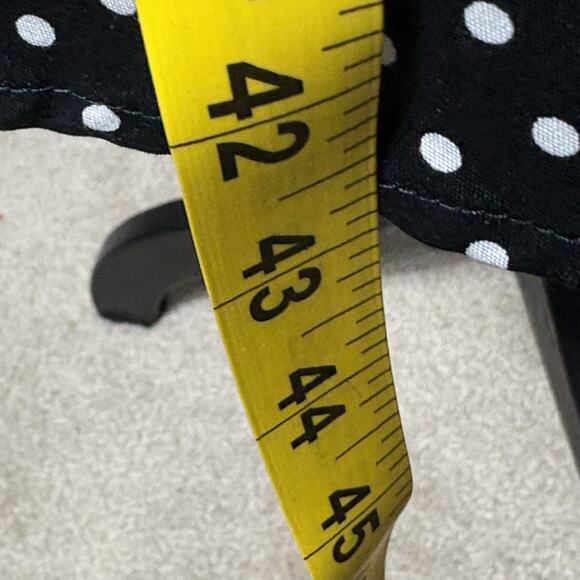 Fit and Flare Dress Women Size XL 1950s Retro Style Black White Polka Dot - Picture 5 of 8